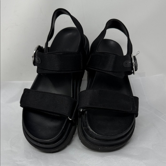 Zara Chunky Platform Sandals Black Y2K Goth Alt Grunge dark academia edge punk - Picture 2 of 7